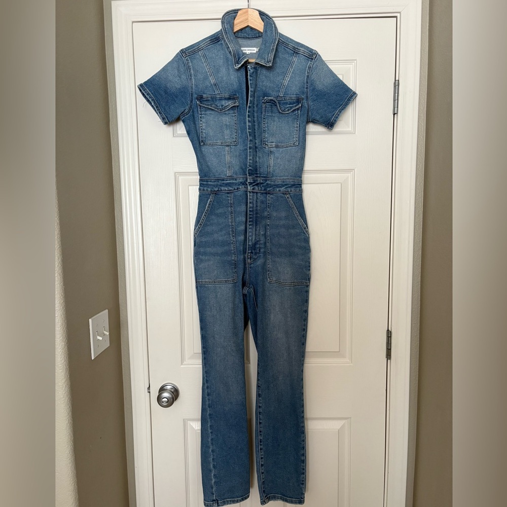 Good American Fit for success denim jumpsuit